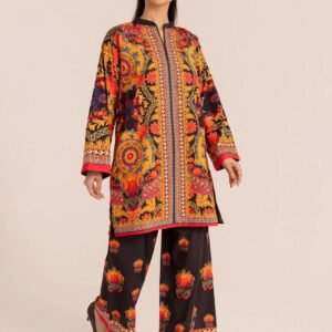 Stylish Colorfull Printed Shirt and Trouser Set - 2 Pcs