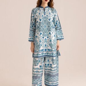 Stylish Printed Two Piece Women's Stitched Shirt and Trouser 2