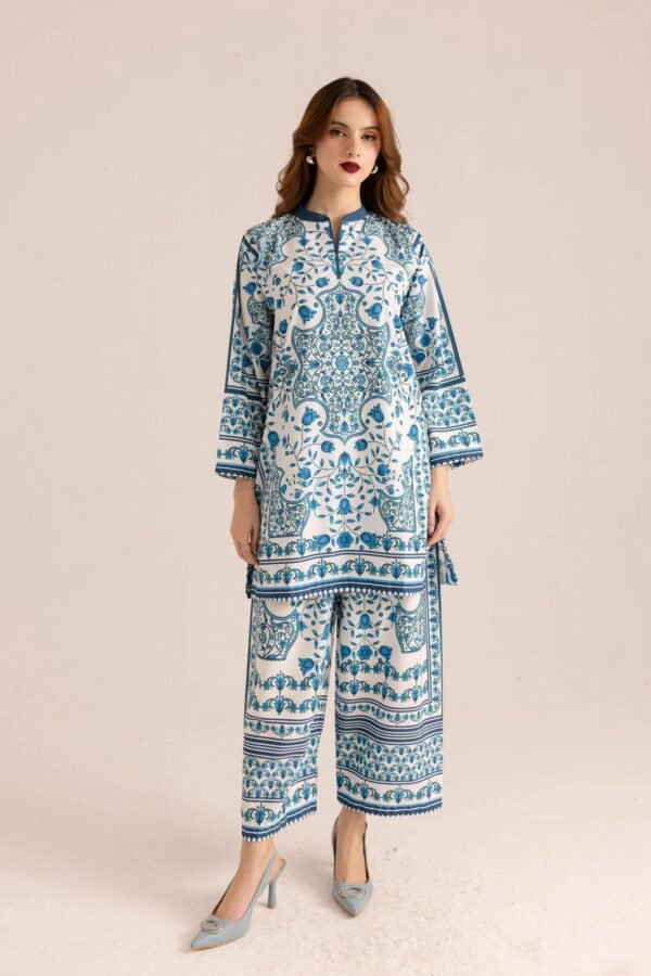 Stylish Printed Two Piece Women's Stitched Shirt and Trouser 2