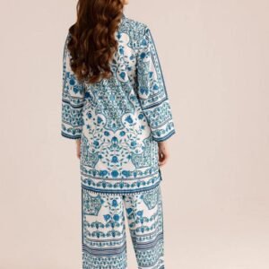 Stylish Printed Two Piece Women's Stitched Shirt and Trouser